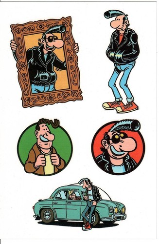Carte autocollants lucien - d'autocollants, de