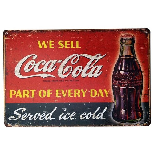 Plaque métal coca cola - plaque,