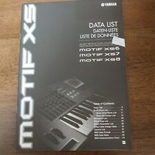 MOTIF XS (XS6/XS7/XS8)  DATA LIST Yamaha