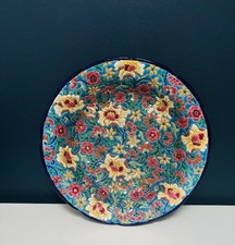 Longwy Grand Plat En Émaux 1920 Fleurs 