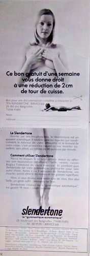 Publicité 1978 slendertone - 1978,
