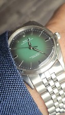 Vintage Rolex Oyster Perpetual 6614 Olive Green Dial Men's Automatic Watch 1957