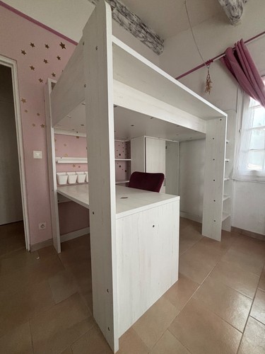 Lit mezzanine blanc place - 1,