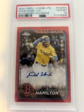 2024 Topps Chrome Update David Hamilton #1 Of /5 Red Wave Auto PSA Gem MT 10