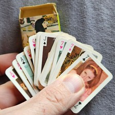 Jeu de 32 cartes miniature érotique vintage MISS MONDE Collection Pin-up