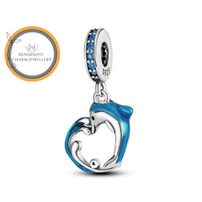 Heart Dolphin Charm For Bracelet, Animal Charm, Ocean Charm