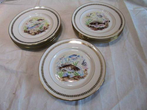 Assiette poisson porcelaine - assiette,