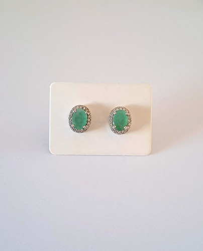 Boucles oreille émeraude - boucles, d'oreille