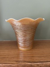 Vintage Quezal Style Lustre Gold Iridescent Textured Shade