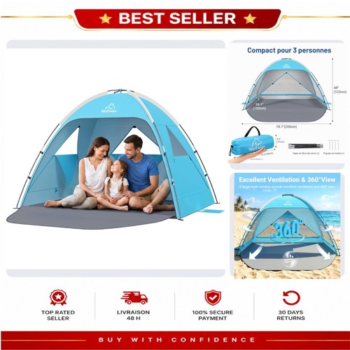 Wolfwise tente plage upf - tente,