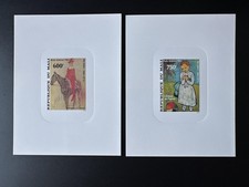 Mali 1981 Mi. 876 - 877 épreuve de luxe Picasso Arlequin Cheval Enfant Pigeon