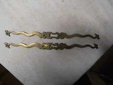 LOT OF 2 ANTIQUE BRASS LOCK ENTRANCE PLUGS CABINET 