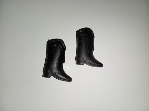 Paire bottes noires poupée - noires,