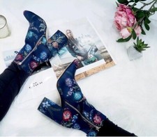 Bottines Brodées Florales