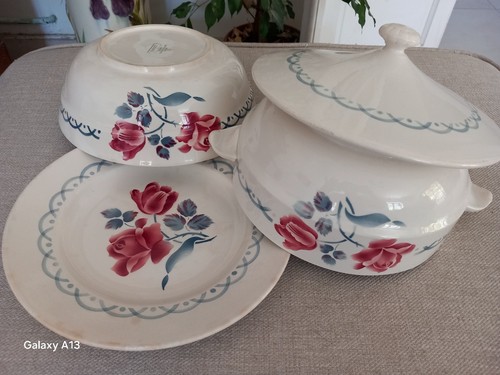 Lot soupière 2 plats - soupière, et