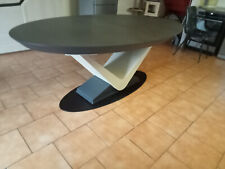 MAGNIFIQUE TABLE OVALE AVEC PLATEAU CÉRAMIQUE ET RALLONGE (COLLECTION MUSE)