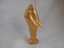 M FRECOURT,SUPERB FRENCH GILDED BRONZE WAX SEAL,BIRDS,SIGNED,1930s YEARS.