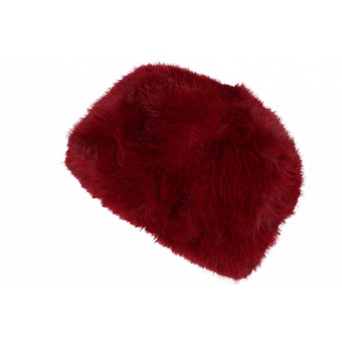 Chapka toque fourrure bordeaux - chapka,