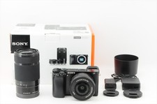 Sony Alpha A6000 (Kit with 16-50mm & 55-210mm Zoom) Black Near Mint #24408E