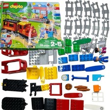 Retired LEGO 10874 DUPLO STEAM TRAIN COMPLETE Set w/ FREE 67 Tyco Add-On Pieces