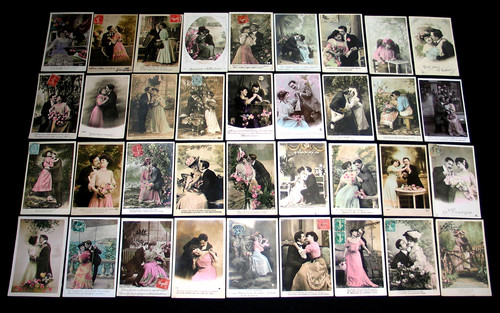 Cpa 1910 baiser - 1910, baise-main