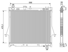 VALEO RADIATEUR DE REFROIDISSEMENT MOTEUR Compatible Avec TOYOTA HILUX | 701231