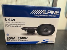 Alpine S-S69 S-Series 6" x 9" 2-Way 85W RMS Full Range Coaxial Speakers Coax NEW
