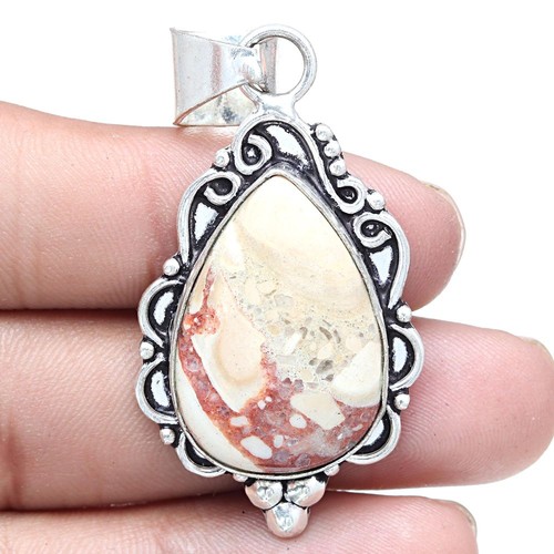 Collier cheval sauvage - , jaspe
