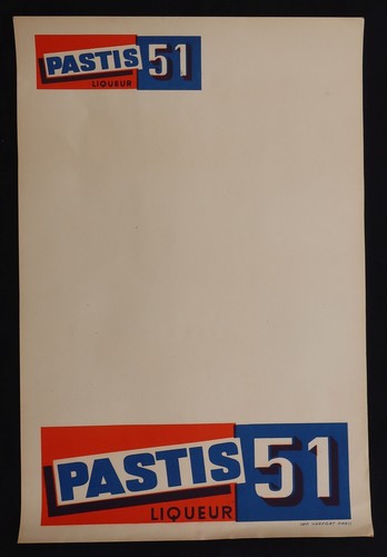 Affiche pastis liqueur - 51,