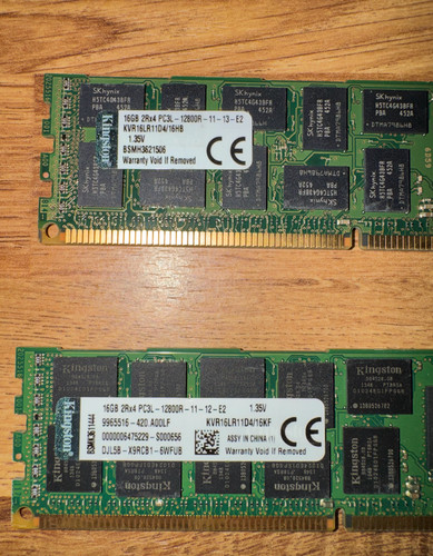 Kingston 16go 2rx4 pc3l 12800r - 2rx4,
