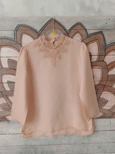 Blouse lin zara - en, rose