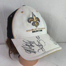 Reebok Autographed New Orleans Saints Hat Cap Pierre Thomas Lance Moore Wembley