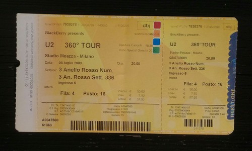 Ticket billet stub unused - stub,