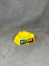 Vintage 1960s Ricard Yellow Glass Advertising Triangular Bar Ashtray