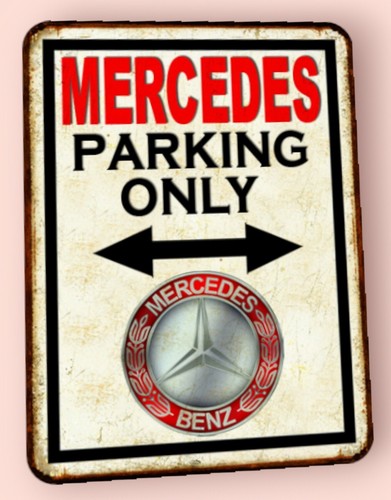 Plaque métal vintage parking - métal,