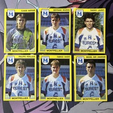 LOT OF 6 STICKERS MONTPELLIER PANINI FOOTBALL 92 1992 FRANCE FOOTBALL