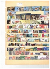 MALTA-CLEAROUT COLLECTION  OVER 110* 1 PAGE cat  NEAR $50.++ USED  LOT 303-81bb