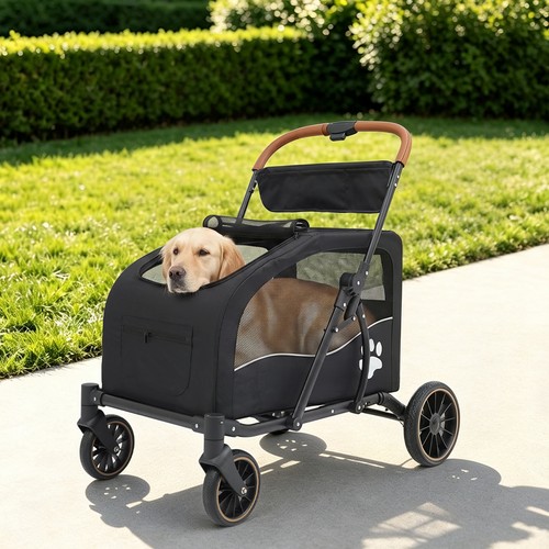 Dog stroller black - dog,