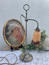 Lampe Col De Cygne de Bureau de Chevet Art Déco Tulipe Signée Cochelin France