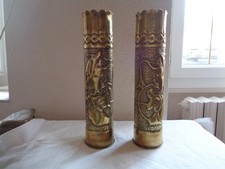 PAIRE DOUILLES D'OBUS. TOUR