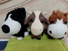 Amis Della Fattoria Cheval Chien Chèvre Peluche Big Headz Animaux Plush Toy