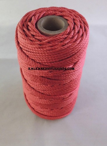 100 corde torsadée rouge - 100, m