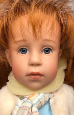 Gotz Doll Lucienne Sissel Skille 18" Blue Eyes Rooted Hair Box Outfit Tag Flaw