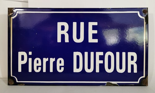 Grande ancienne plaque rue - grande,