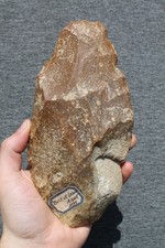 Préhistoire Paléolithique Beau Grand Biface 20 cm Aisne France Silex Gravière