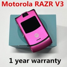 Original Motorola RAZR V3 Pink Unlocked Flip GSM Bluetooth MP4 video Phone
