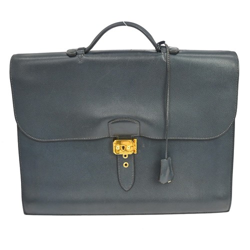 Hermes blue veau courchevel - hermes,