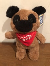 Pug Dog Plush Toy NWT New w/