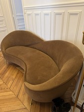 Canapé Night Fever 3 Places Kare Design Velours Marron