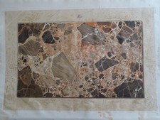 LITHO DECO MARBLE MARQUETRY BRECHE PORTOR ARCHITECTURE NAPOLEON III 1860